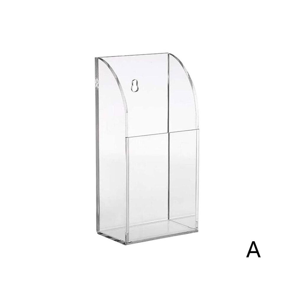 Hotle Tv Remote Control Holder Wall Mount Acrylic Organiser Holder 3 Box Size Acrylic Multicoloured 885666738760