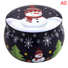 Portable Travel Christmas Aromatherapy Candle Jar Christmas Scented Candle Tin Jar Portable Travel Soy Wax Plant Candle Gift Jar