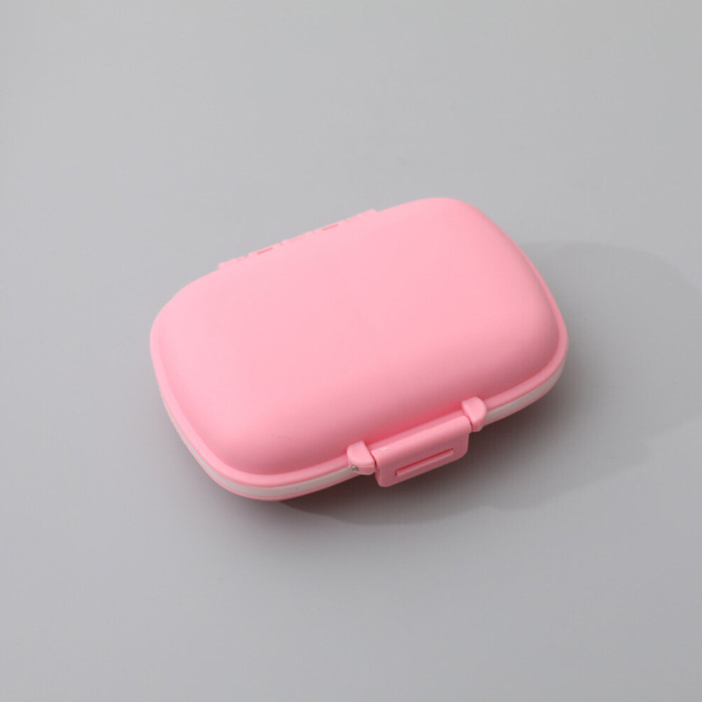 Multicoloured 8 Grids Organizer Container For Tablets Travel Pill Box With Seal Ring Small Box For Tablets Wheat Straw Container For Medicines