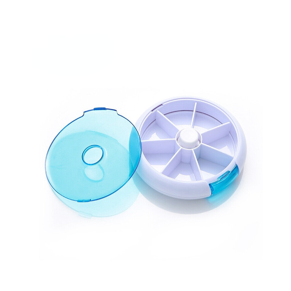 Portable Round Box for A Week Traveling Separate Container Storing Mini Medicine Seven-compartment Packing Storage Case PillBox