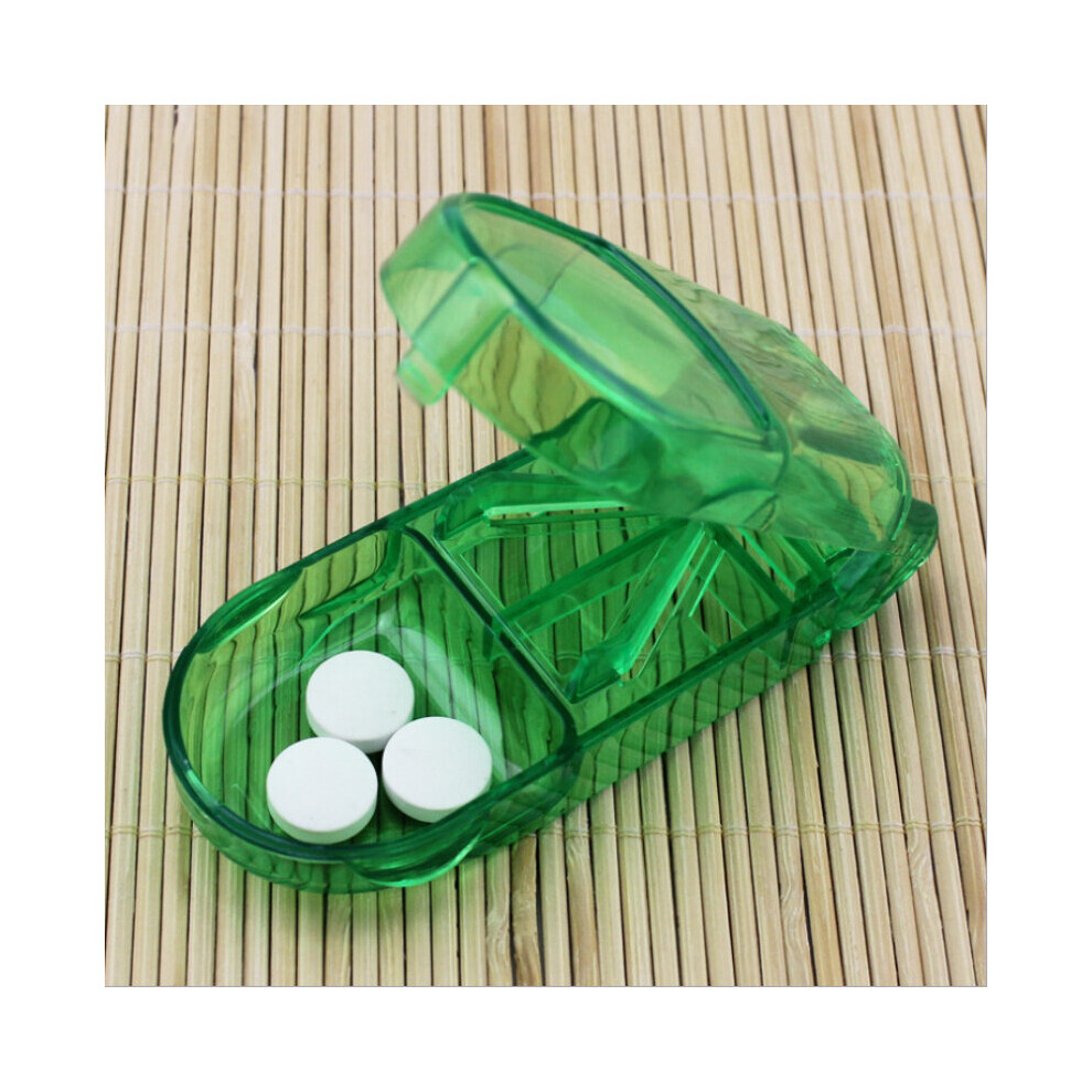 Pill Caplets Medicine Dose Tablet Cutter Splitter Divide Compartment Storage Box Compartment Storage Box Portable Home Medicine