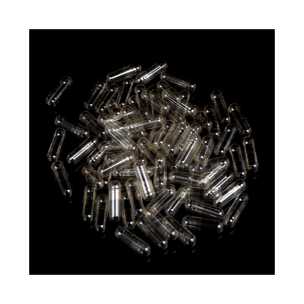 1000PCS Standard Size Empty Capsules Gelatin Clear Hollow Hard Transparent