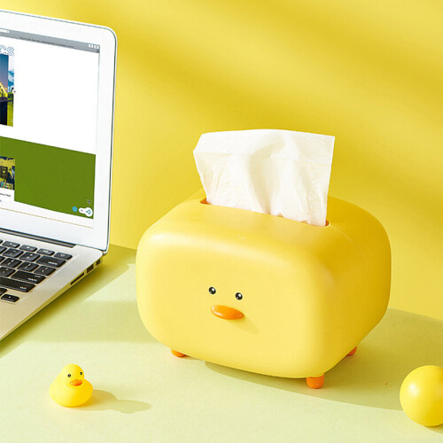 Egg Yolk Duck Tissue Box Desktop Table Yellow Tissue Box Napkin Storage Box 1