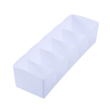5 Grids Wardrobe Storage Box Basket Organizer Women Men Socks Bra Underwear Storage Box Plastic Makeup Container