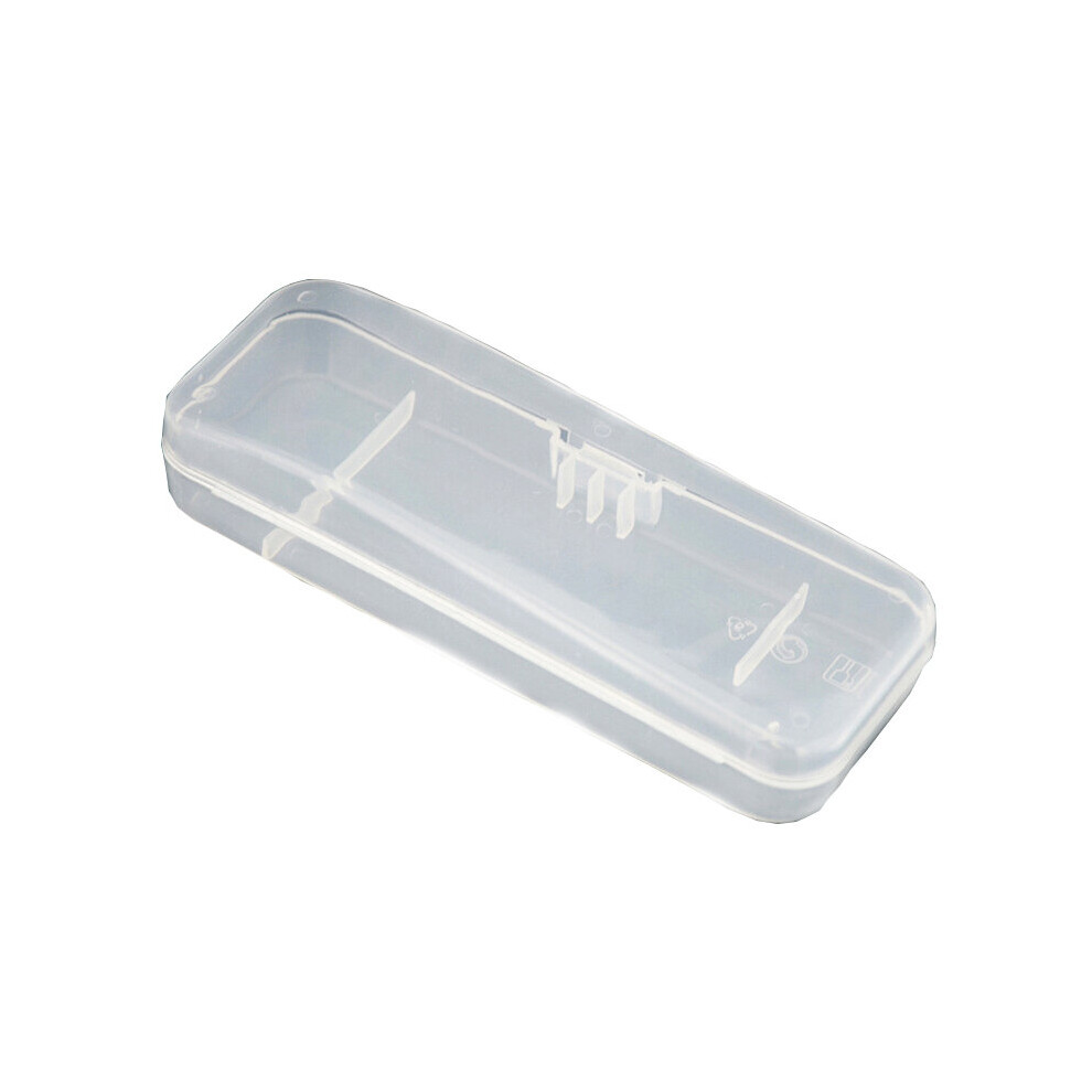 White Portable Transparent Plastic Box Men Shaver Storage Box Universal Container Handle Box Shaving Machine Storage Bathroom Supplies