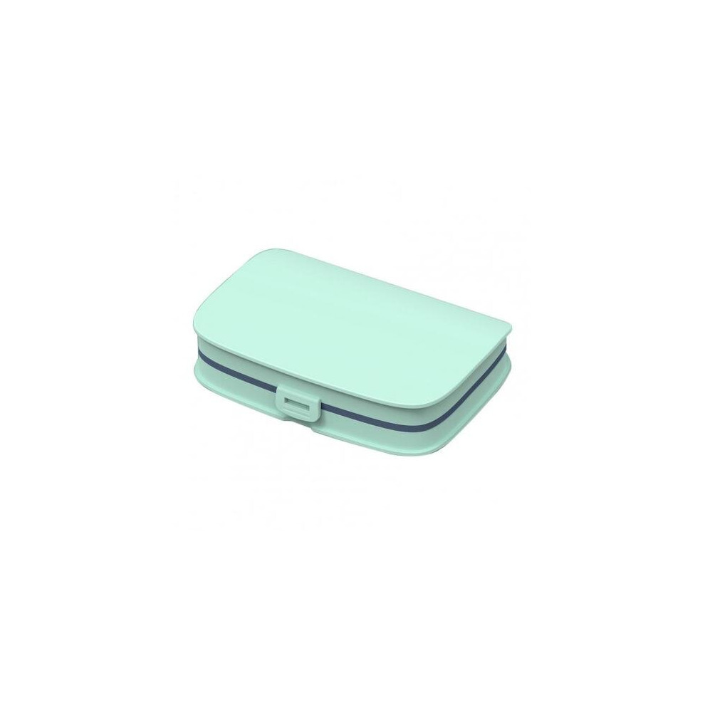 Green Pill Box Portable Waterproof Durable Abs Plastic Tablet Vitamin Holder Dispenser For Outdoor Mini Dispensing Medicine Box