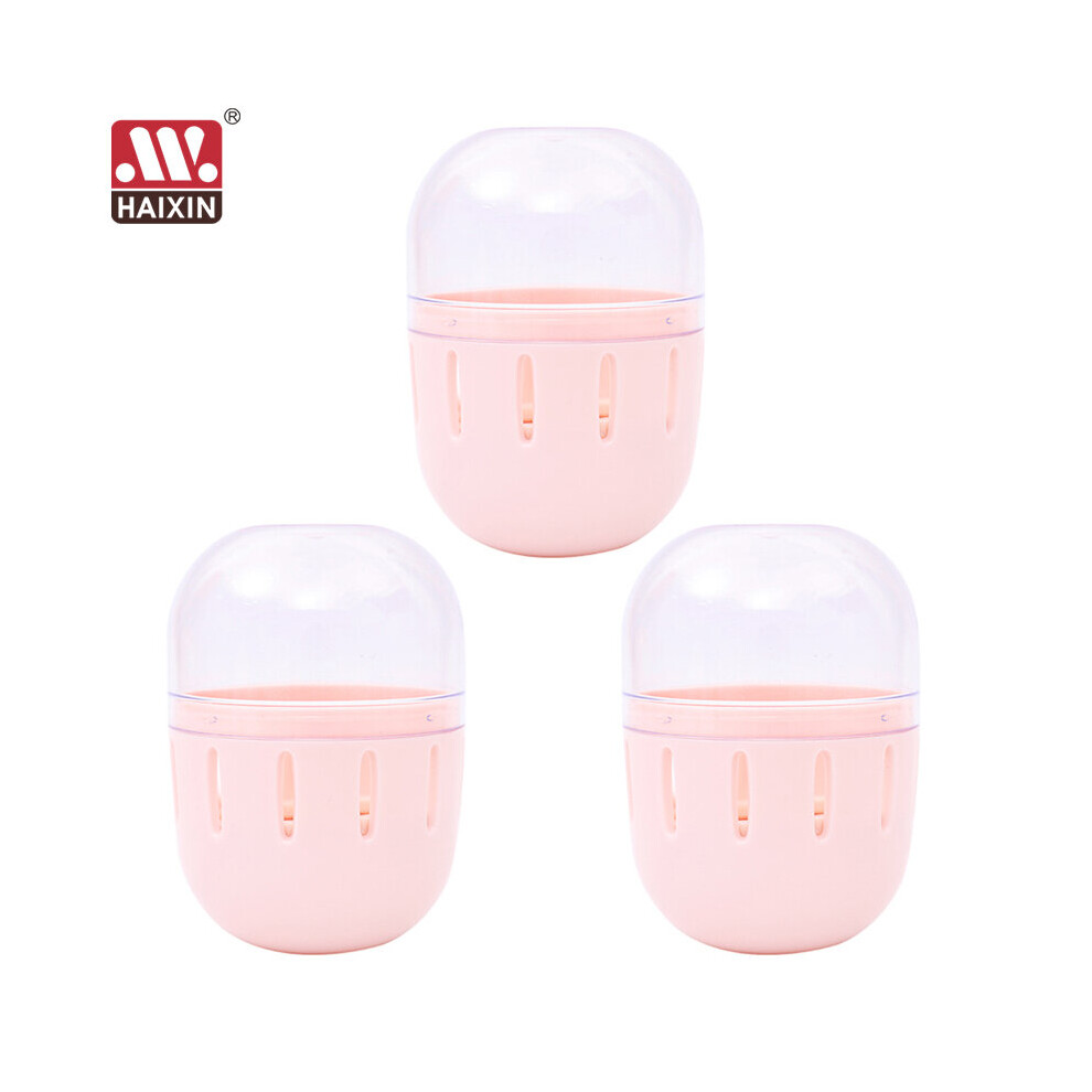 Multicoloured Empty Makeup Sponge Storage Box Plastic Egg Shaped Cosmetic Puff Organizer Rack Portable Makeup Blender Holder Stand Drying Box