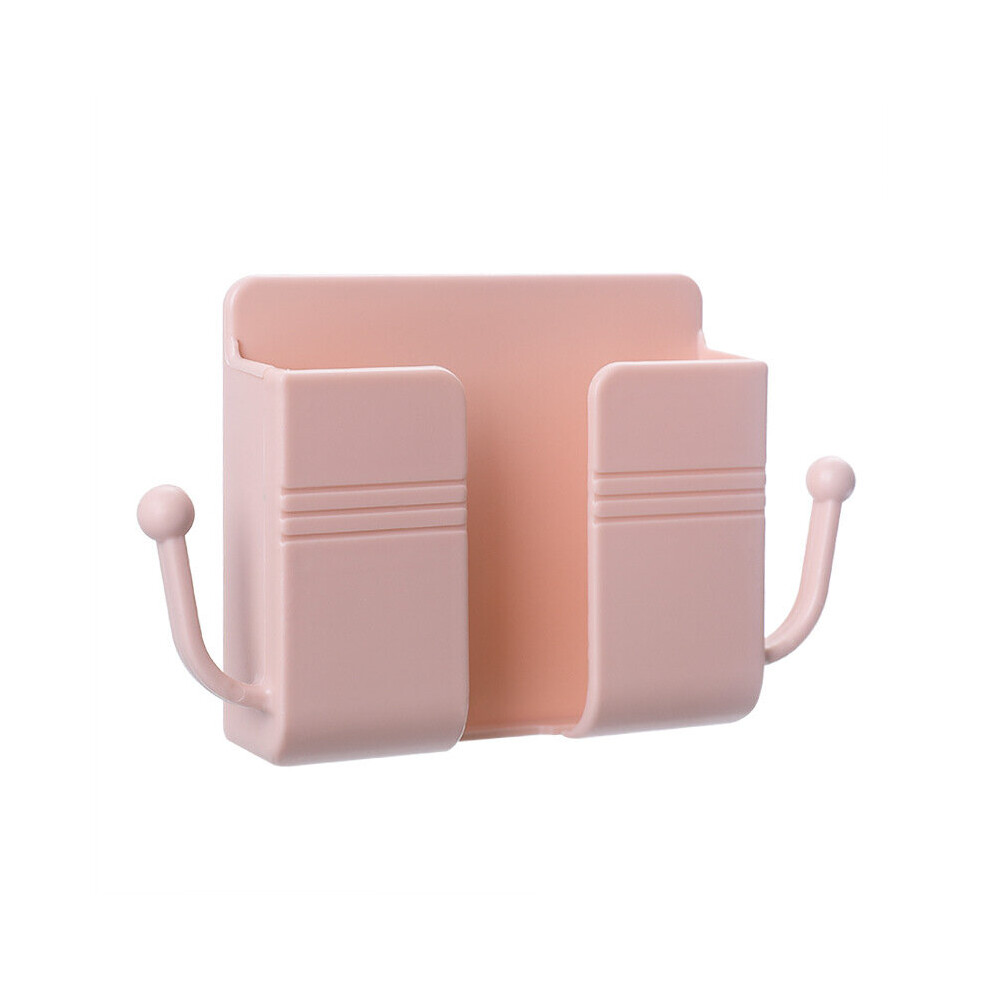 Multifunction Mobile Phone Wall Hanger Self Adhesive Charging Holder Plug Remote Control Storage Box Earphone Cable Organizers Multicoloured 885666753589
