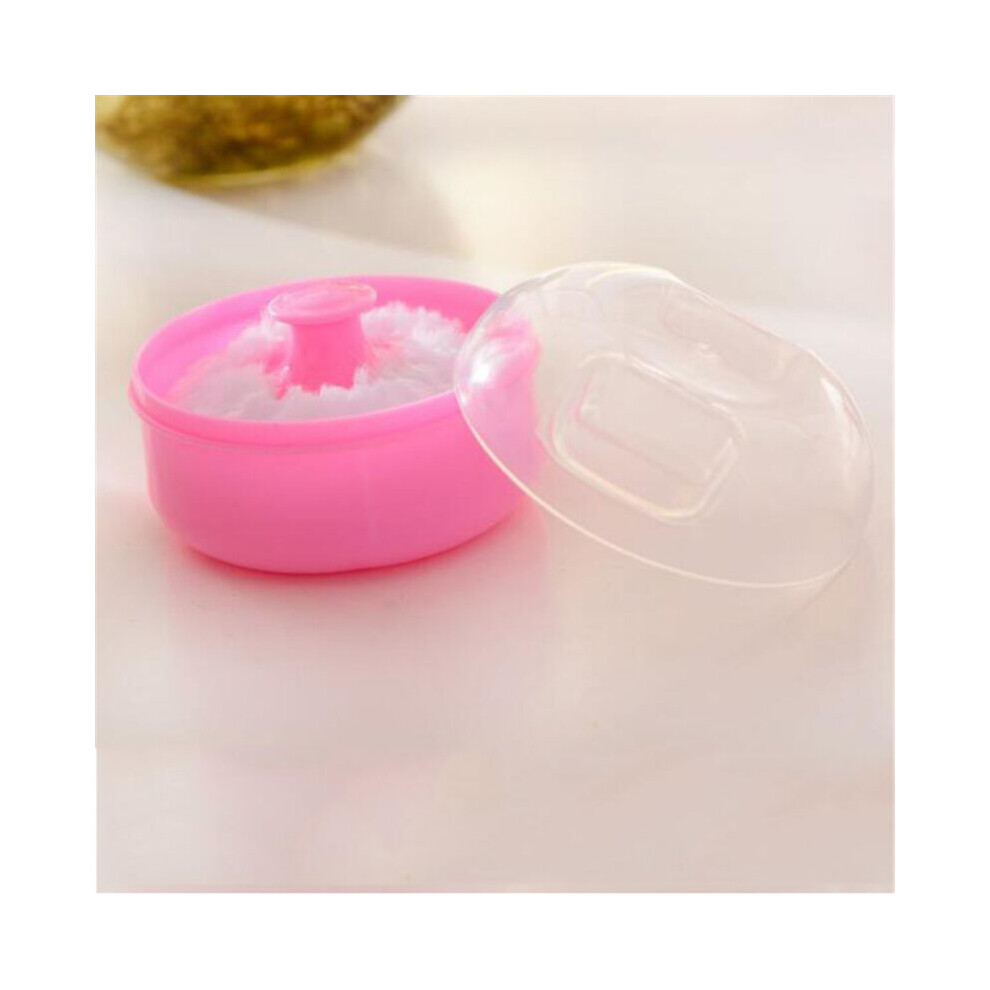 Portable Powder Puff Box Body Baby Face Powder Puff Sponge Infant Puff Box Container Case Multicoloured