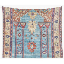Antique Persian Silk Rug Wall Tapestry Cover Beach Towel Throw Blanket Picnic Yoga Mat Home Decoration