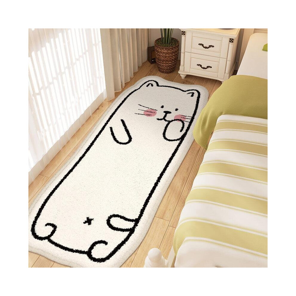 INS Childrens Room Cartoon Bedside Blanket, Nordic Bedroom Carpet Balcony Bay Window Long Strip Carpet, RoomRug