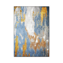 Yellow Gray Retro Abstract Art Carpet Living Room Bedroom Floor Carpet Machine Washable Carpet