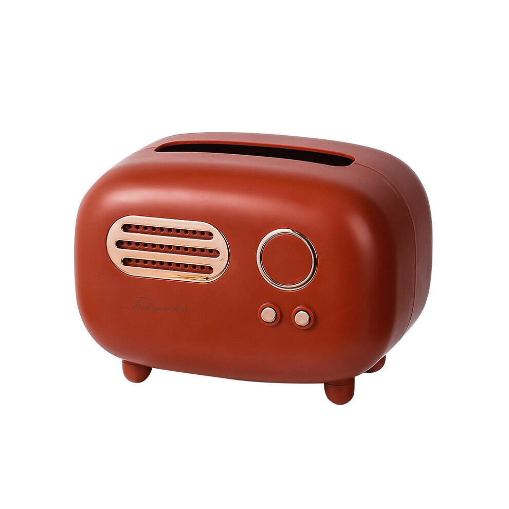Classic Radio Model Tissue Box Desktop Paper Holder Retro Dispenser Napkin Case Storage Organizer Ornament Household Decoration-image-OPC-PCG2KSN-NEW