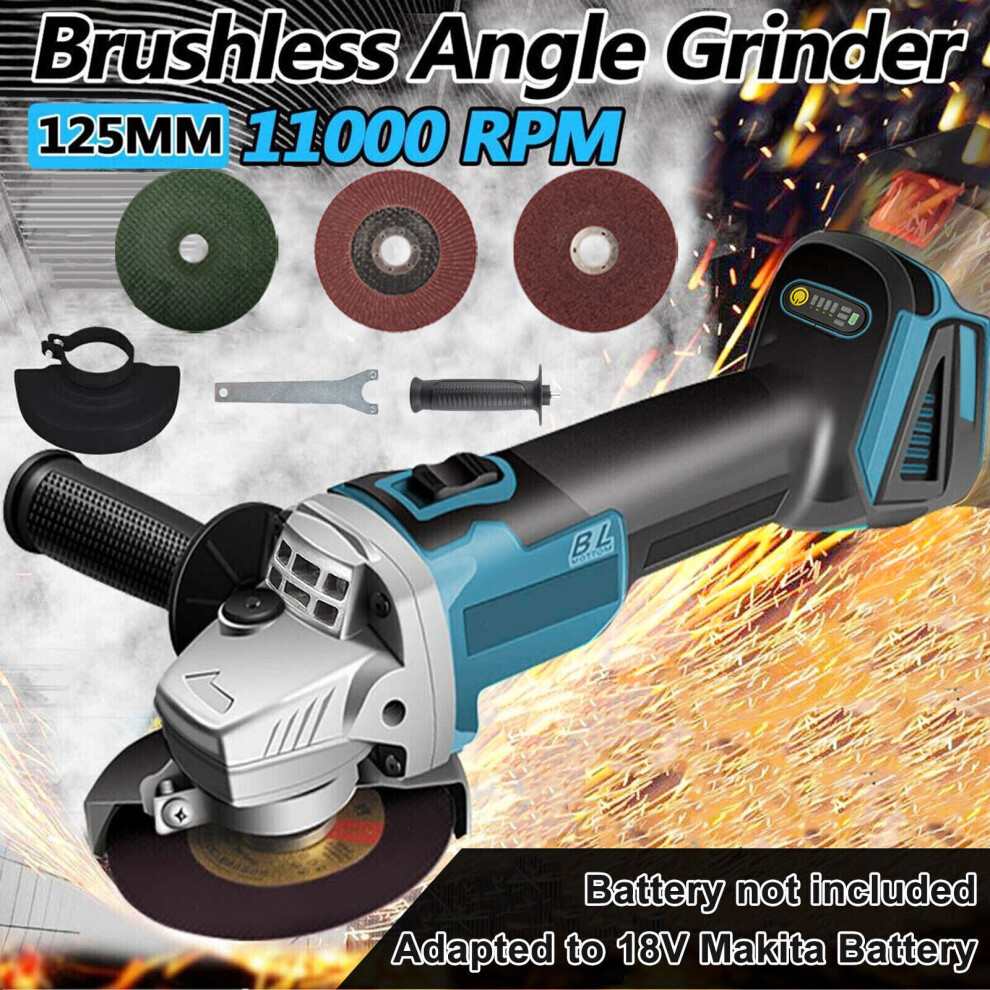 125mm 800W Angle Grinder Brushless Polishing For Makita 18V Battery