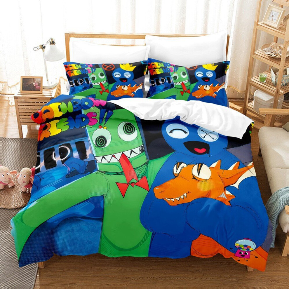 (Style 05, Single (135X200CM/2PCS)) Rainbow Friends Bedding Double Duvet King Cover UK