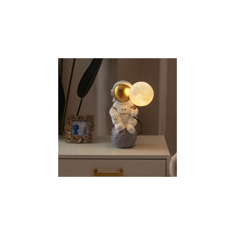(Sitting ) Modern Astronaut Wall Lamps Fixture 3D Moon Spaceman Desktop Night Light