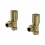 DuraTherm Angled Brushed Brass Radiator Valves - 15mm 1