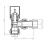 DuraTherm Angled Brushed Brass Thermostatic Radiator Valve Pack - 15mm 3
