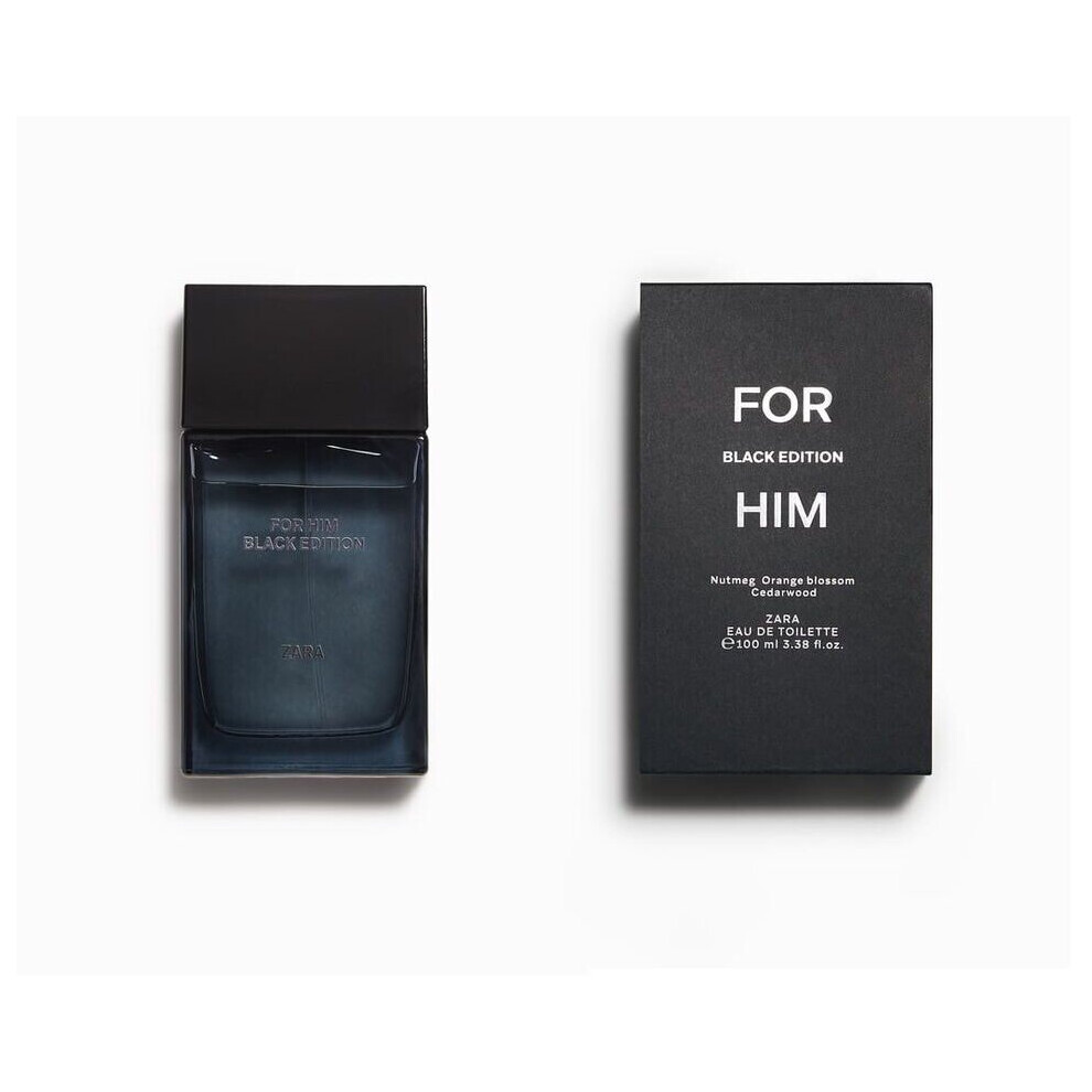Zara Black For Him Edition Fragrance Perfume Eau De Toilette 100Ml