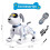 Brinquedos para cães RC para crianças, Robô programável eletrónico inteligente que anda sentado 3