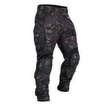 (CP black, XXXL) Men Combat Cargo Pants With Knee Pads Airsoft Tactical Trousers Multicam Cp Gen3 Camouflage Army Work Pant