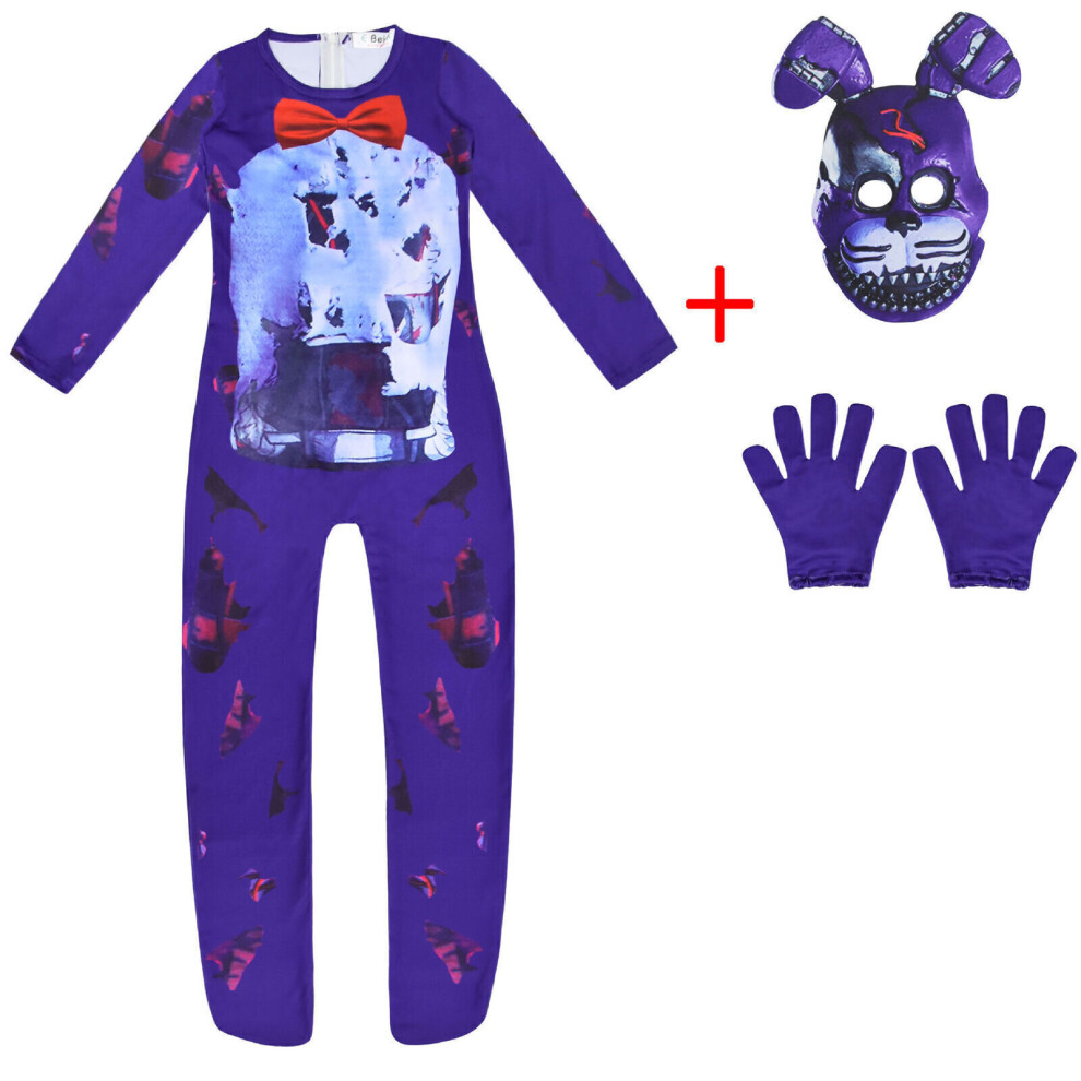 (Set 1, 7-8 Years) Five Nights At Freddy FNAF Costume Christmas Party Kids Fancy Cosplay Outfits UK