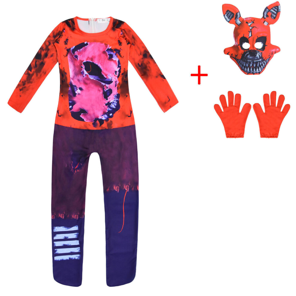 (Set 2, 7-8 Years) Five Nights At Freddy FNAF Costume Christmas Party Kids Fancy Cosplay Outfits UK