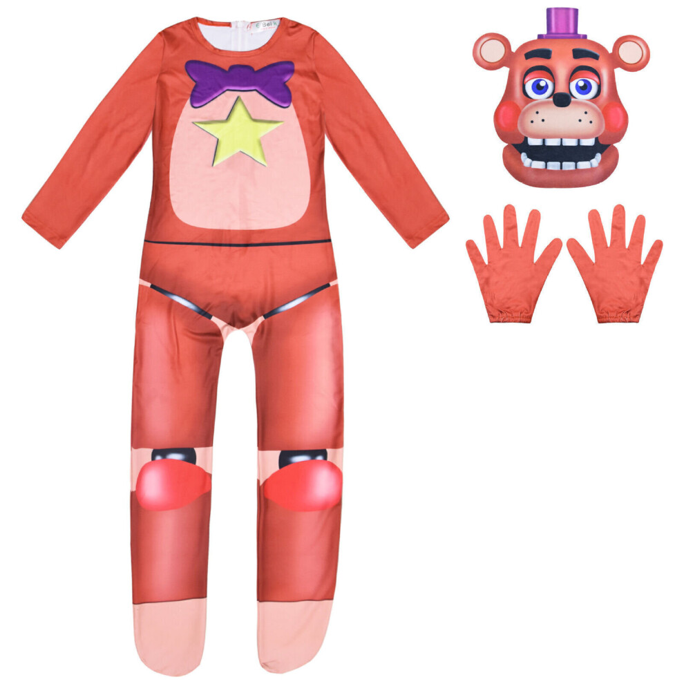 (Set 7, 7-8 Years) Five Nights At Freddy FNAF Costume Christmas Party Kids Fancy Cosplay Outfits UK