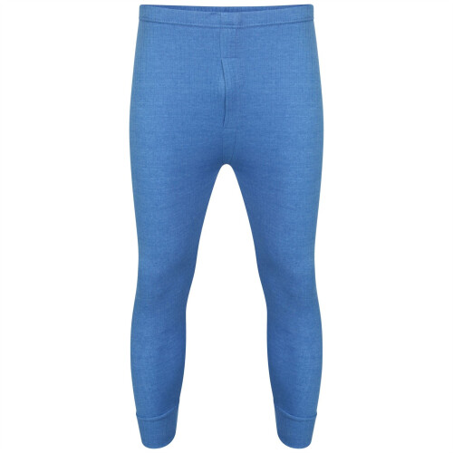 (Blue Long John Only, Medium) Mens Long Johns Top Bottom Warm Winter Thermal