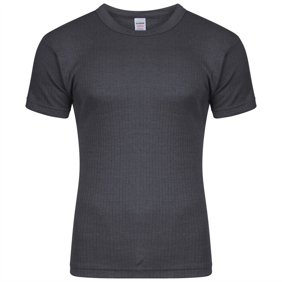 (Black Short Sleeve Top Only, X-Large) Mens Long Johns Top Bottom Warm Winter Thermal