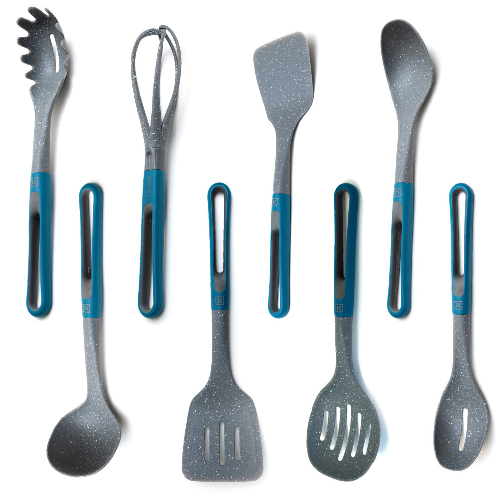 (Green) Royalford Kitchen Utensil Set 8 Pcs Nylon