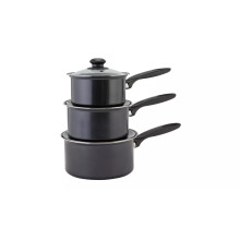 Home 3 Piece Non Stick Steel Pan Set For Versatile Cooking