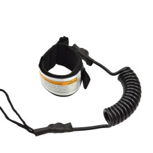 ( Black) Surfboard Paddle Board Leash Rope Ankle Hand Coiled Stand Up Lie Safety Surfing