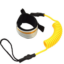 ( Yellow) Surfboard Paddle Board Leash Rope Ankle Hand Coiled Stand Up Lie Safety Surfing