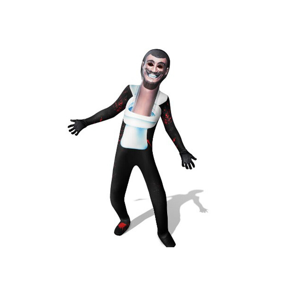 140cm, Toilet Man) Skibidi Toilet Cosplay Costume Game Speaker Halloween  Costumes kids Bodysuit Jumpsuit Mask on OnBuy