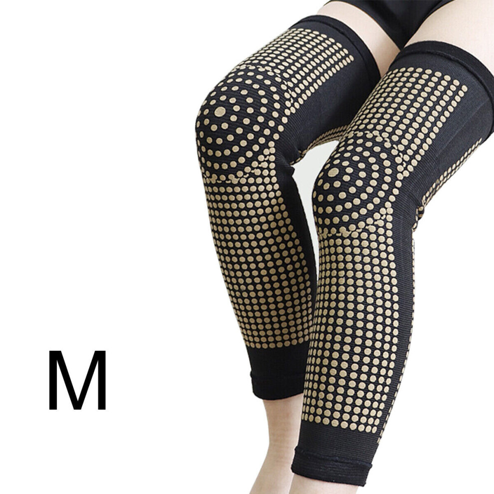 Mdsrjone (M) Self Heating Knee Support Leg Brace Warmer Massager Pad Arthritis Therapy