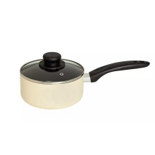 High-Quality Home Aluminium Non Stick 3 Piece Pan Set - Cream