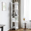 Living And Home Modern 5-Tier Corner Bookshelf Shelf Unit White 1