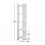Living And Home Modern 5-Tier Corner Bookshelf Shelf Unit White 5