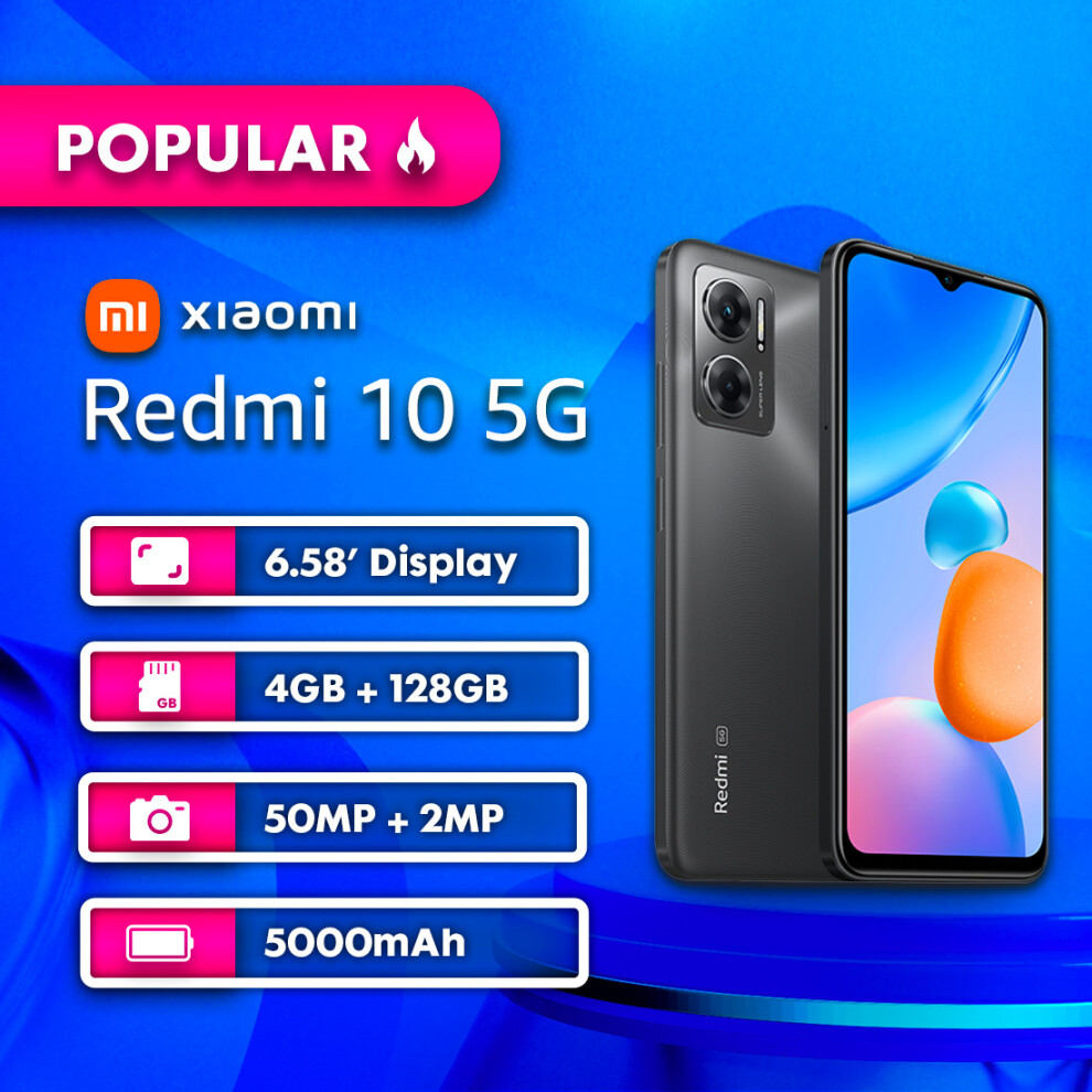 Xiaomi Redmi 10 5G, 4+128Gb, Sim Free Unlocked Smartphone Black