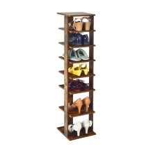 110 cm Narrrow 7-Tier Shoe Rack Tower Organiser with Removable Shelves