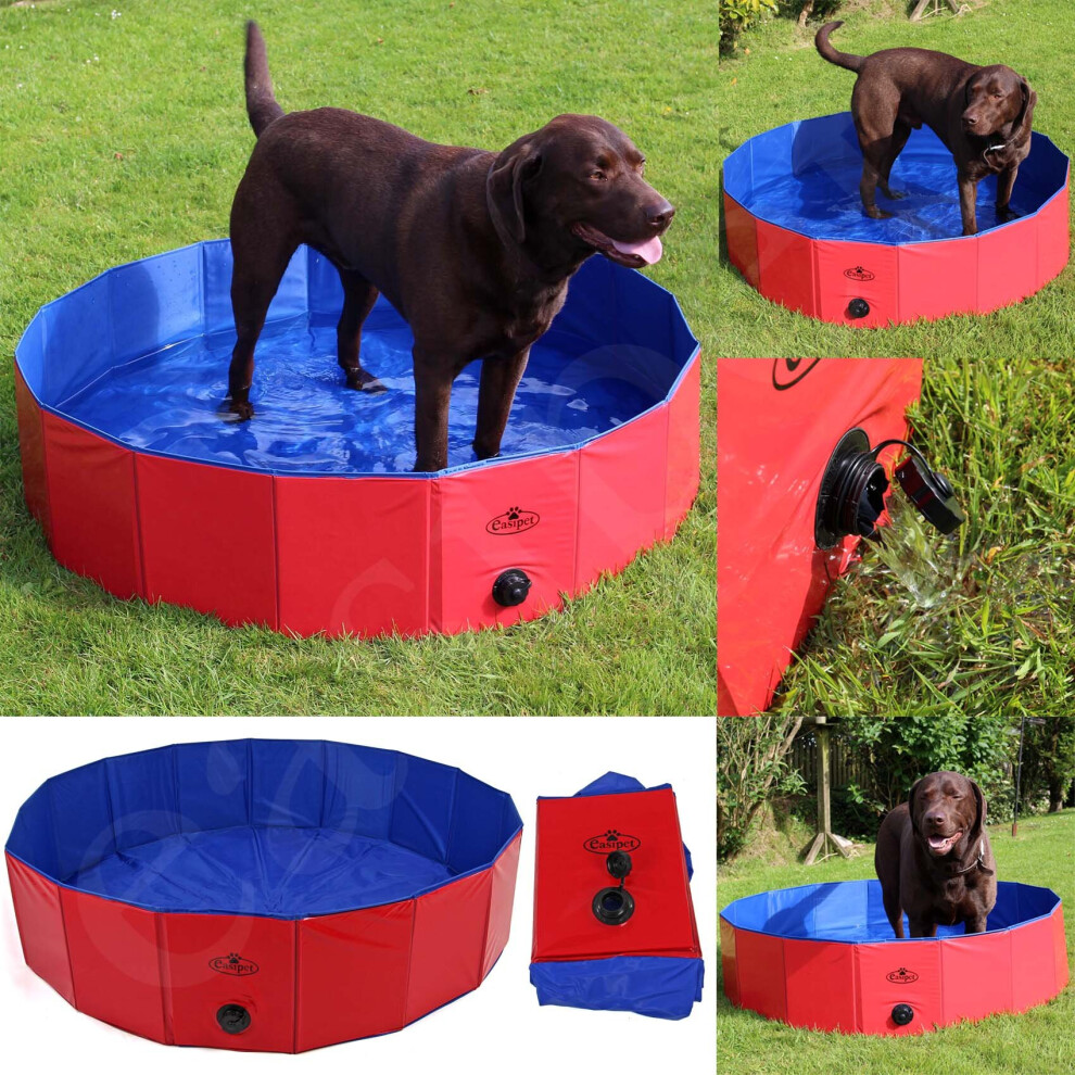 Dog Paddling Pool Pet Bath Tub Washing Swimming Portable