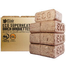 (RUF ECO Briquettes (10 Pack), 5) Kiln-Dried Hardwood Firewood