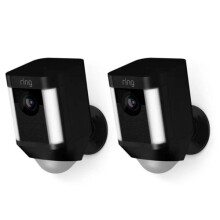 Ring Spotlight Cam Camera Battery Powered in Black - 2 Pack