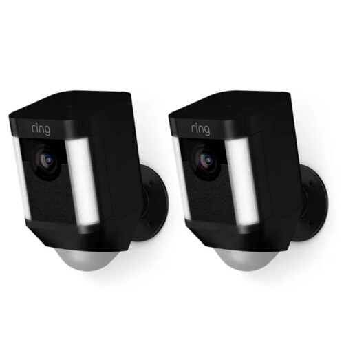 Ring Ring Spotlight Cam Camera Battery Powered in Black - 2 Pack