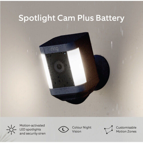 Ring Ring Spotlight Cam Camera Battery Powered in Black - 2 Pack 2