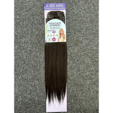 (4 Medium Brown) E-Zee Straight 9 Clip In Hair Extensions 20Inch
