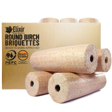 (Round Briquettes (5 Pack), 10) Kiln-Dried Hardwood Firewood