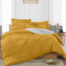 (Ochre/ Yellow Duvet Covers) Plain Duvet Quilt Covers King Size 3PC Bedding Sets
