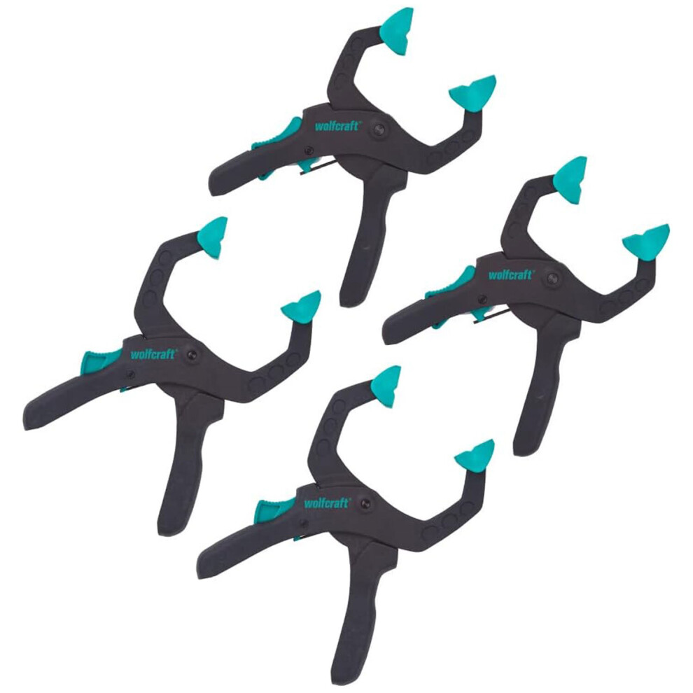 wolfcraft Ratchet Clamp Set Versatile for Hobby and Trade Use, 4 Pcs